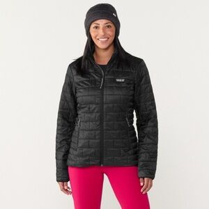 Patagonia Black Quilted Hooded Puffer Jacket - Women's